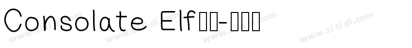 Consolate Elf字体字体转换